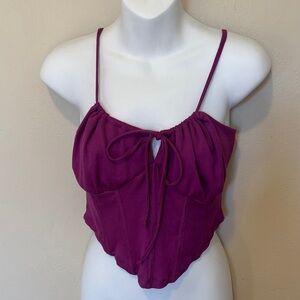 Rue21 Purple Tie-Front Blouse